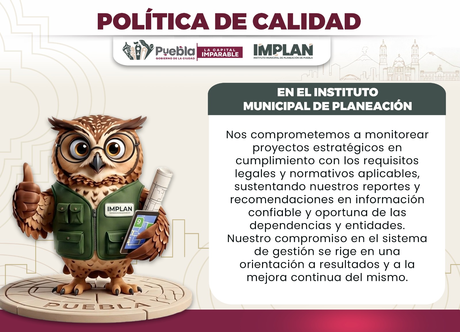 Política de Calidad del IMPLAN